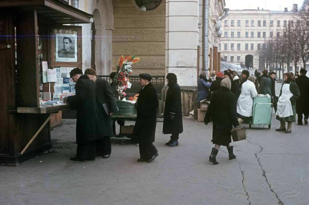 Холодный день в центре Москвы.